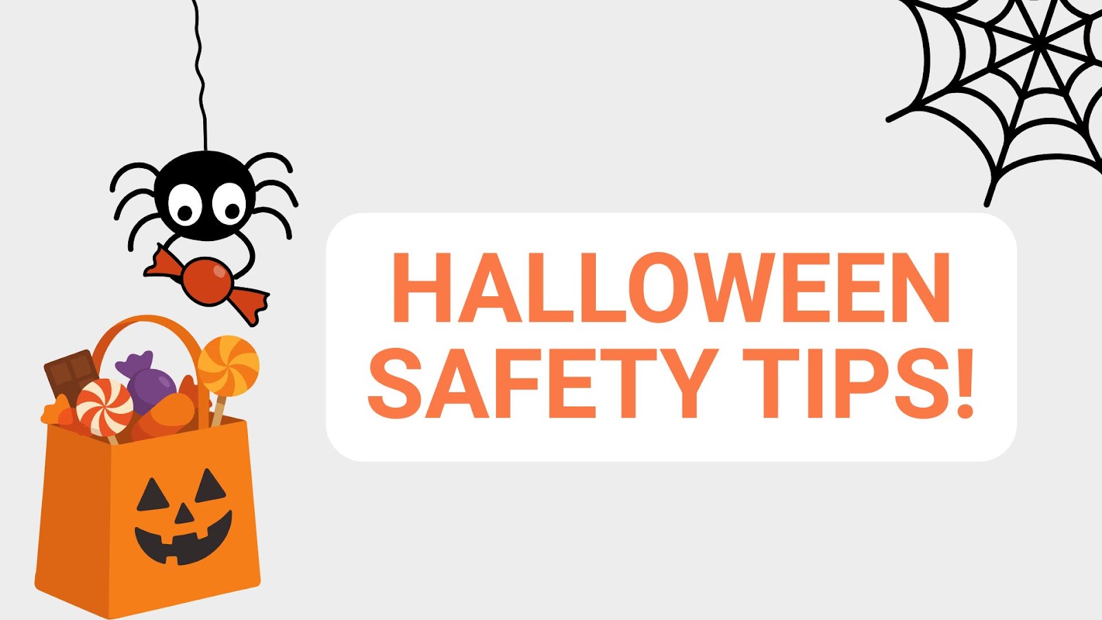 Halloween safety tips banner