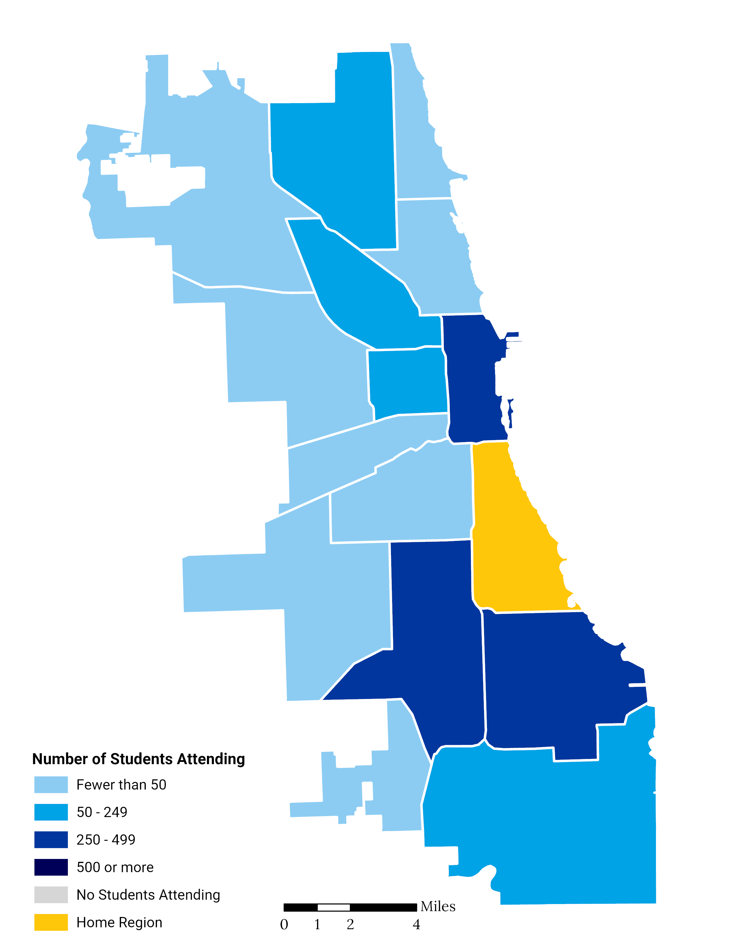 Bronzeville / South Lakefront High School Choice Footprint Map