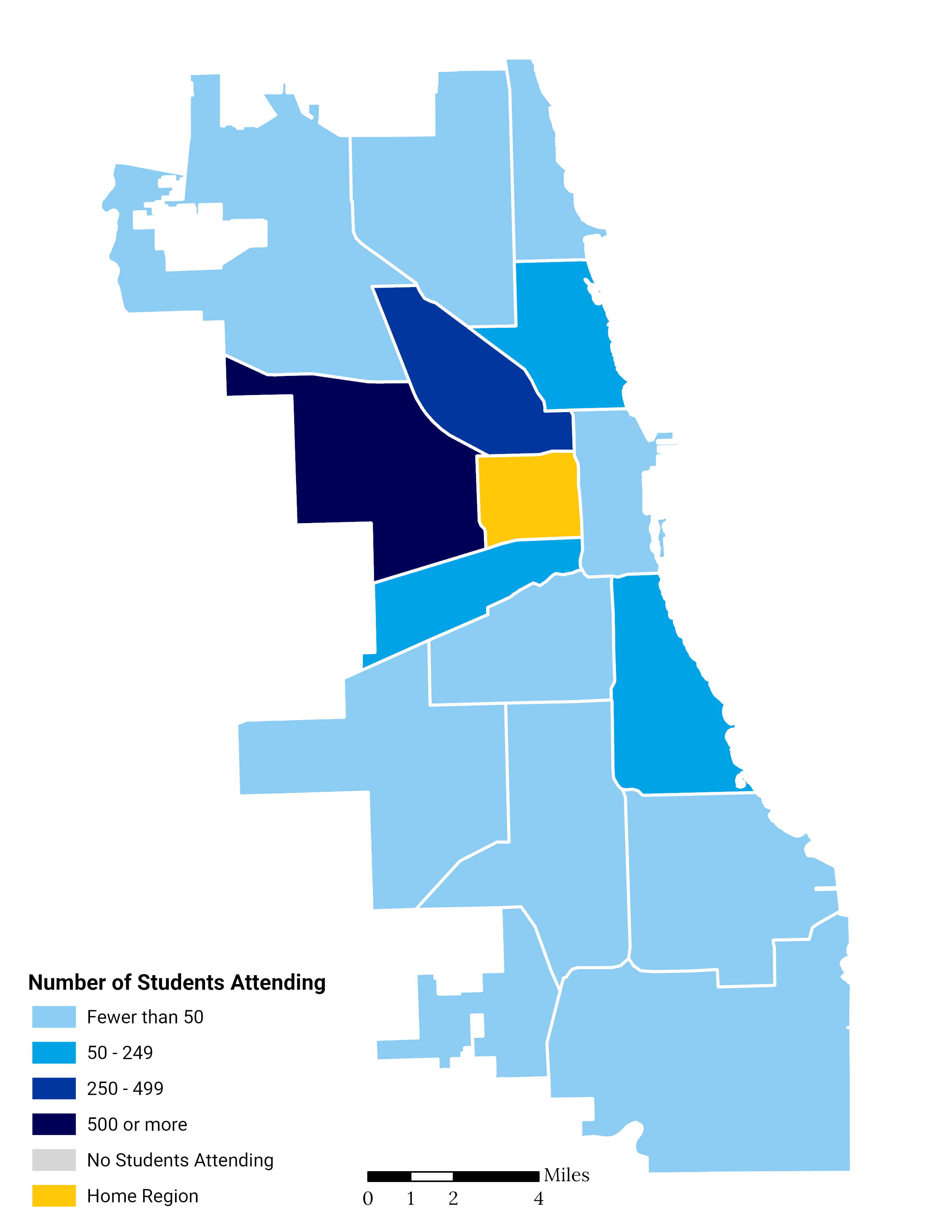Near West Side Elementary School Choice Footprint Map