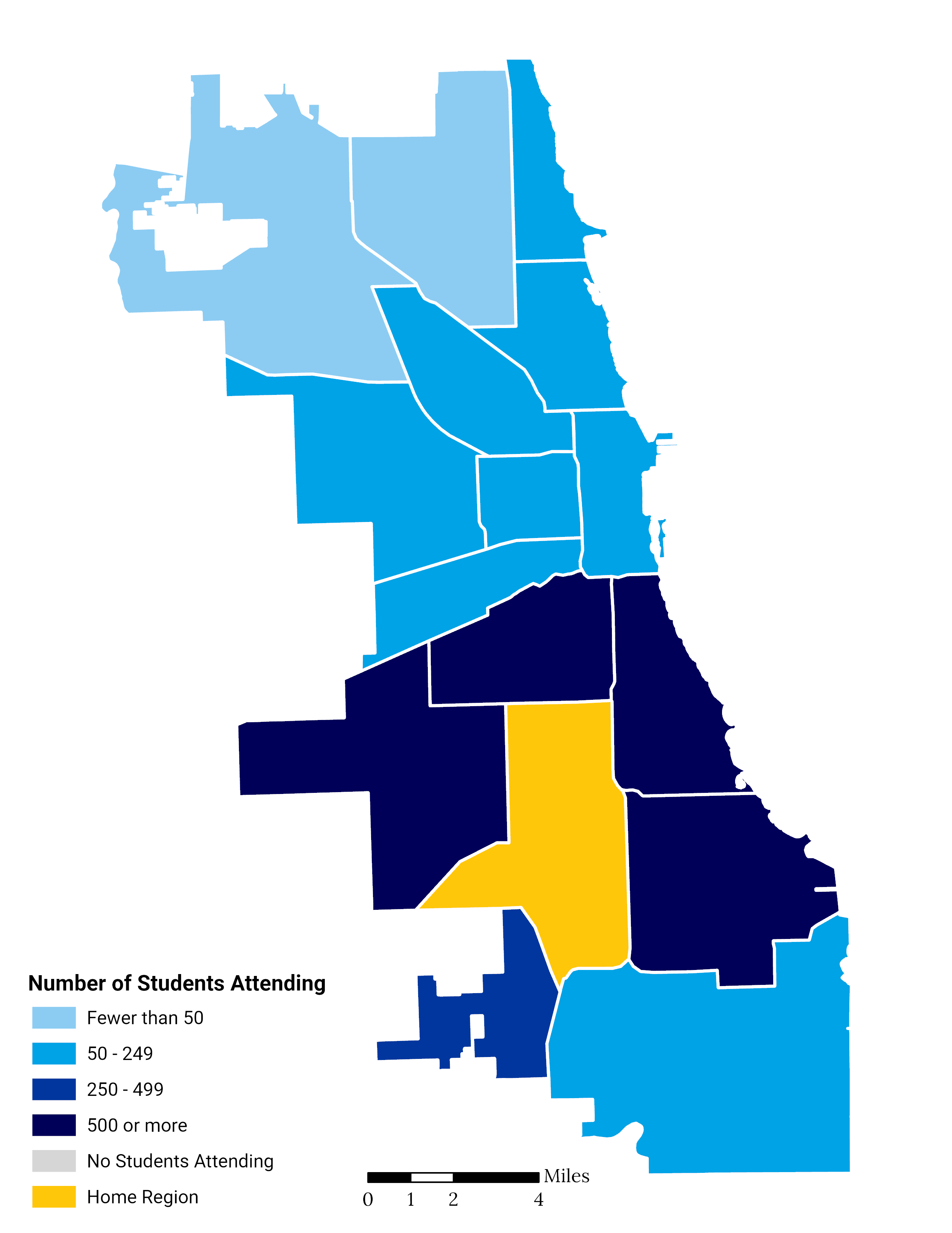 Elementary School Choice Footprint Map of South Side