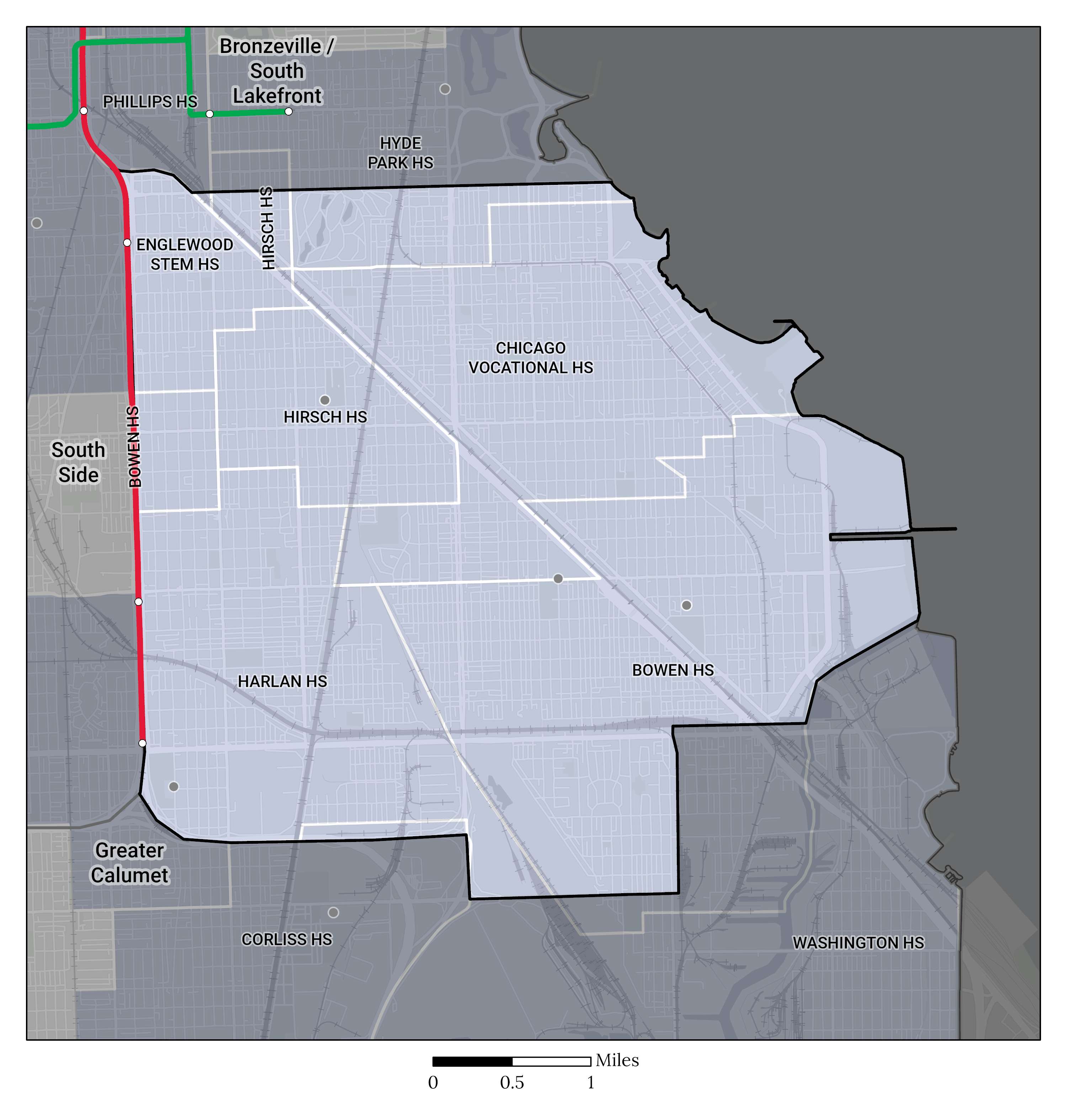 Attendance Area Map of Greater Stony Island