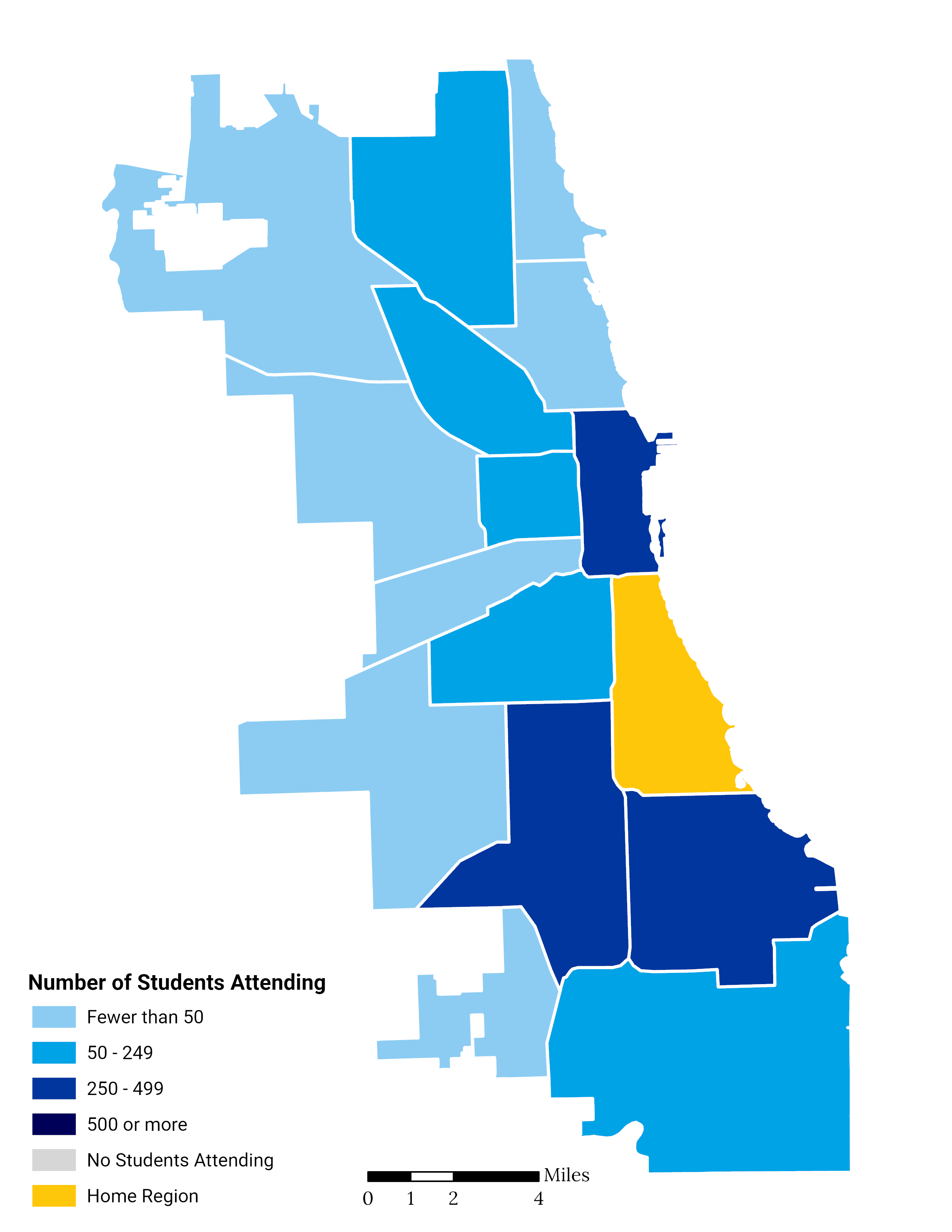 Bronzeville / South Lakefront High School Choice Footprint Map