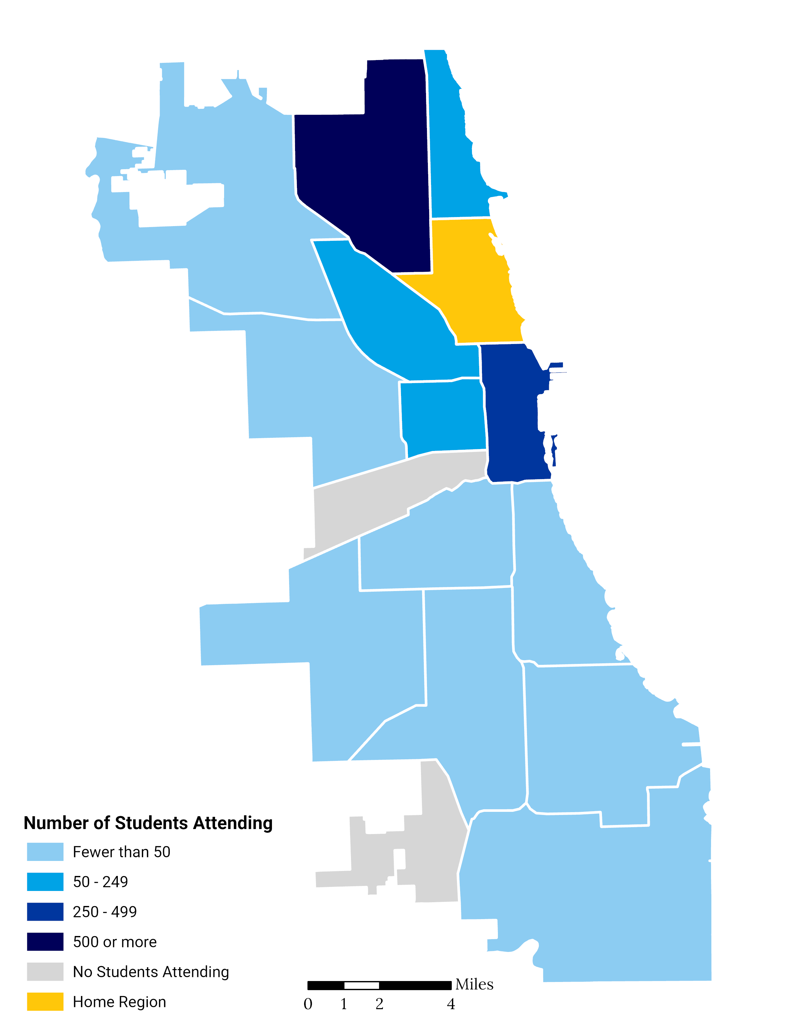 High School Choice Footprint Map Greater Lincoln Park