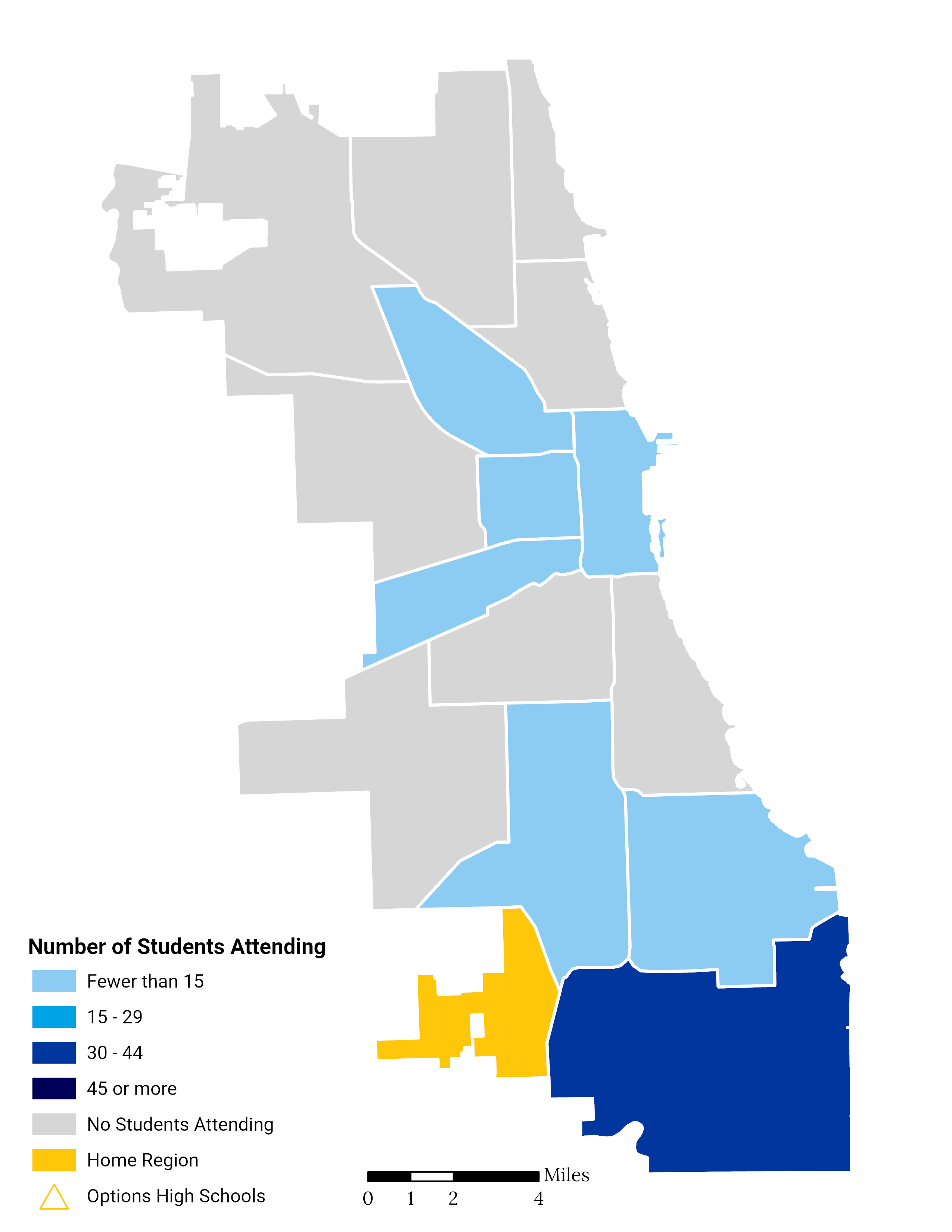 Options HS Choice Footprint Map Far Southwest Side