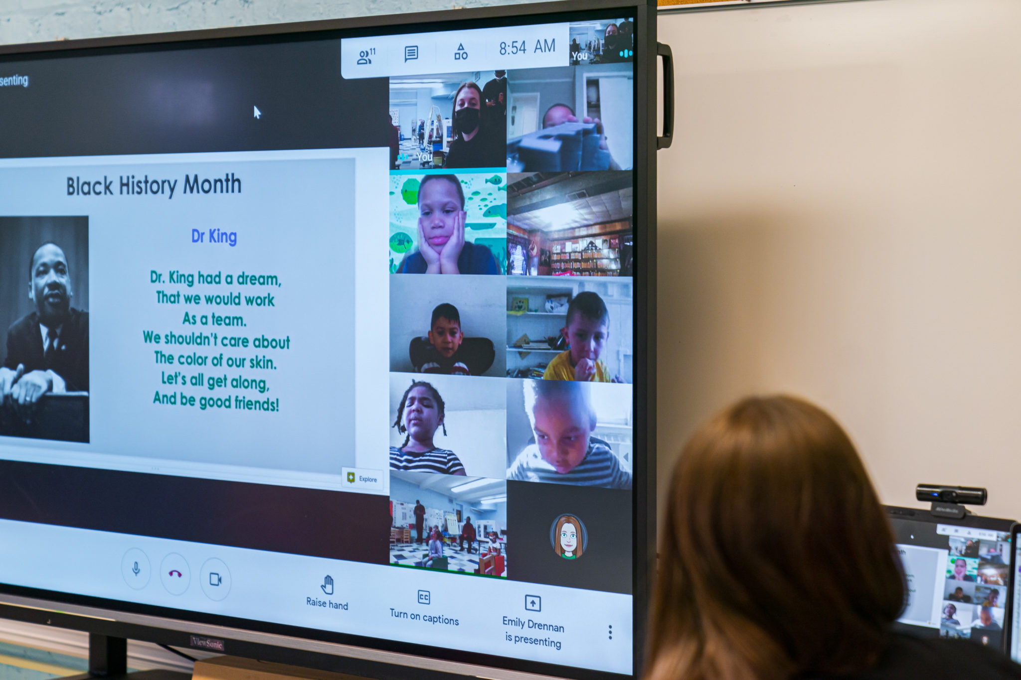 Kozminski Elementary Black History Month screen