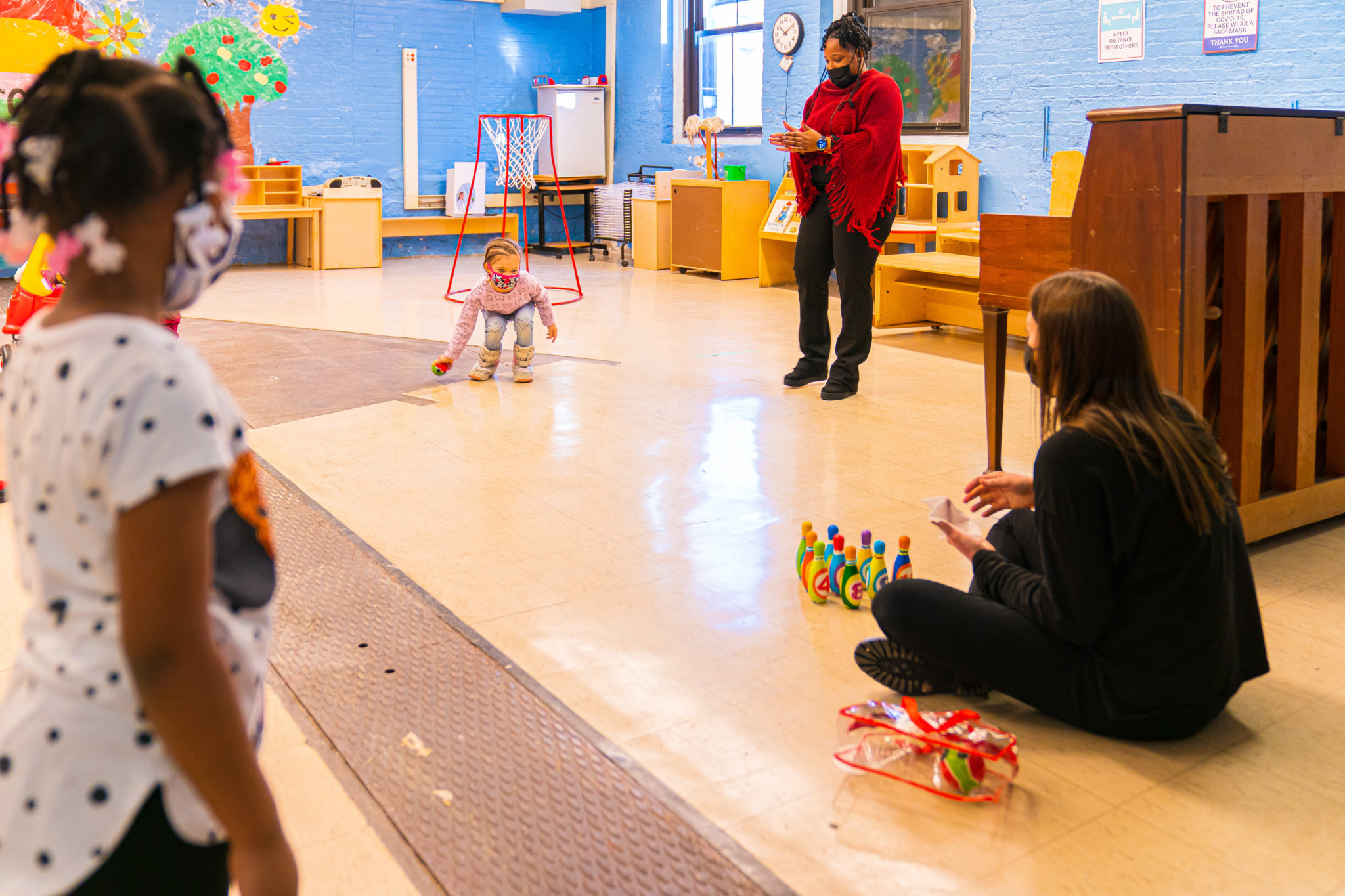 A student playing