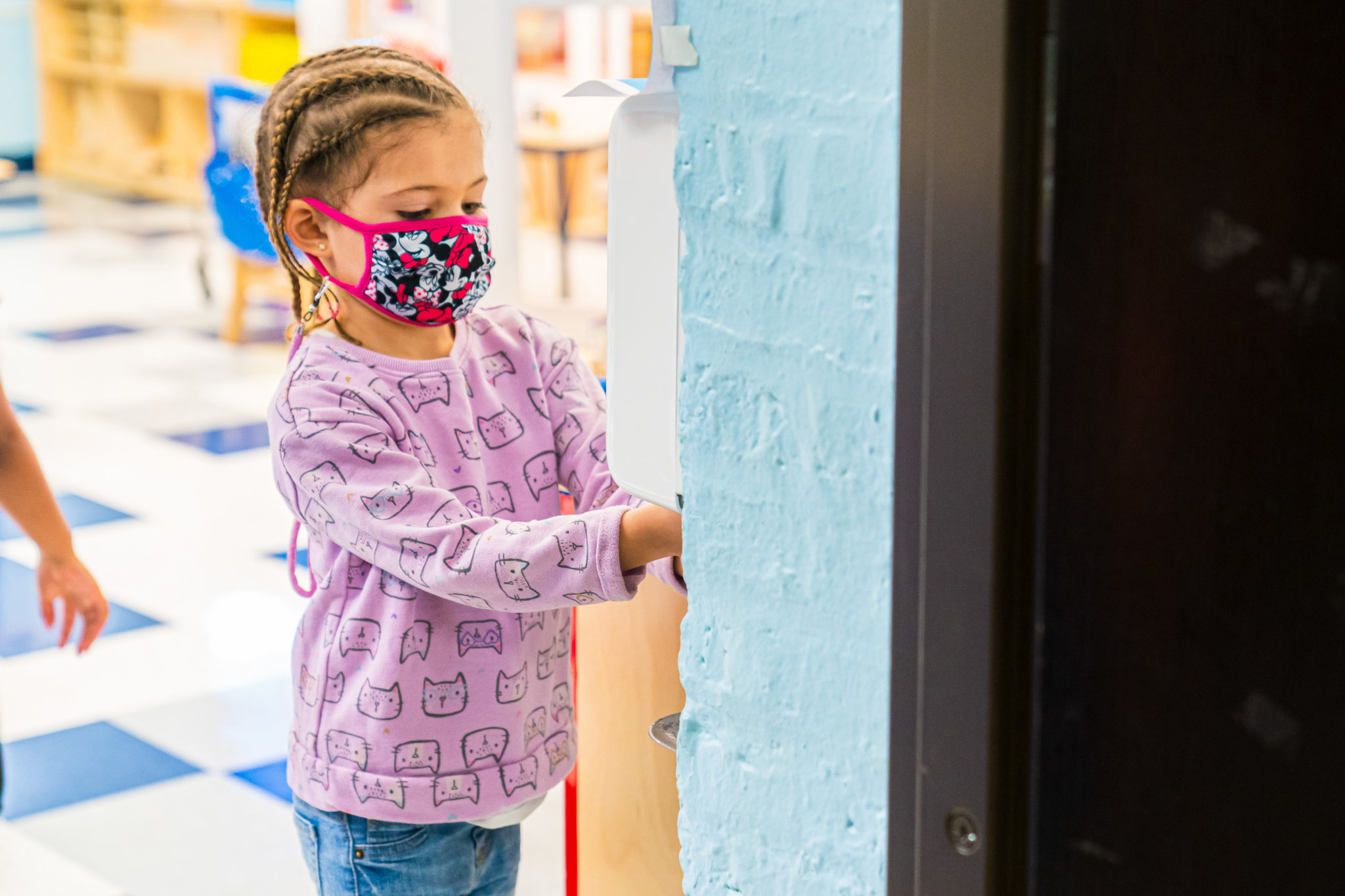A girl painting