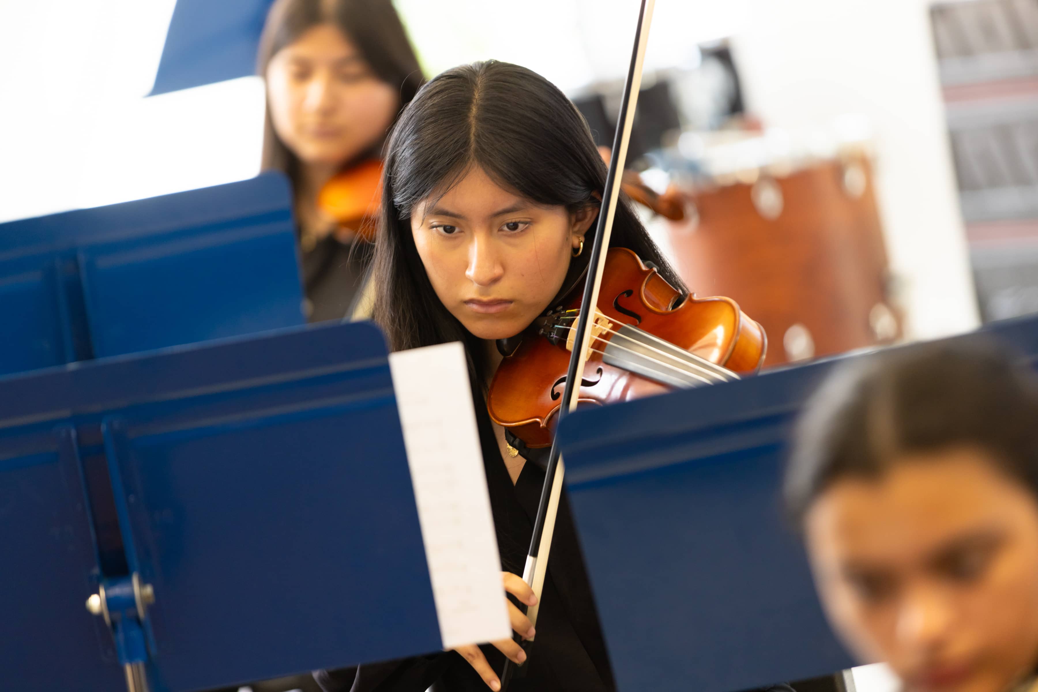 student on violin