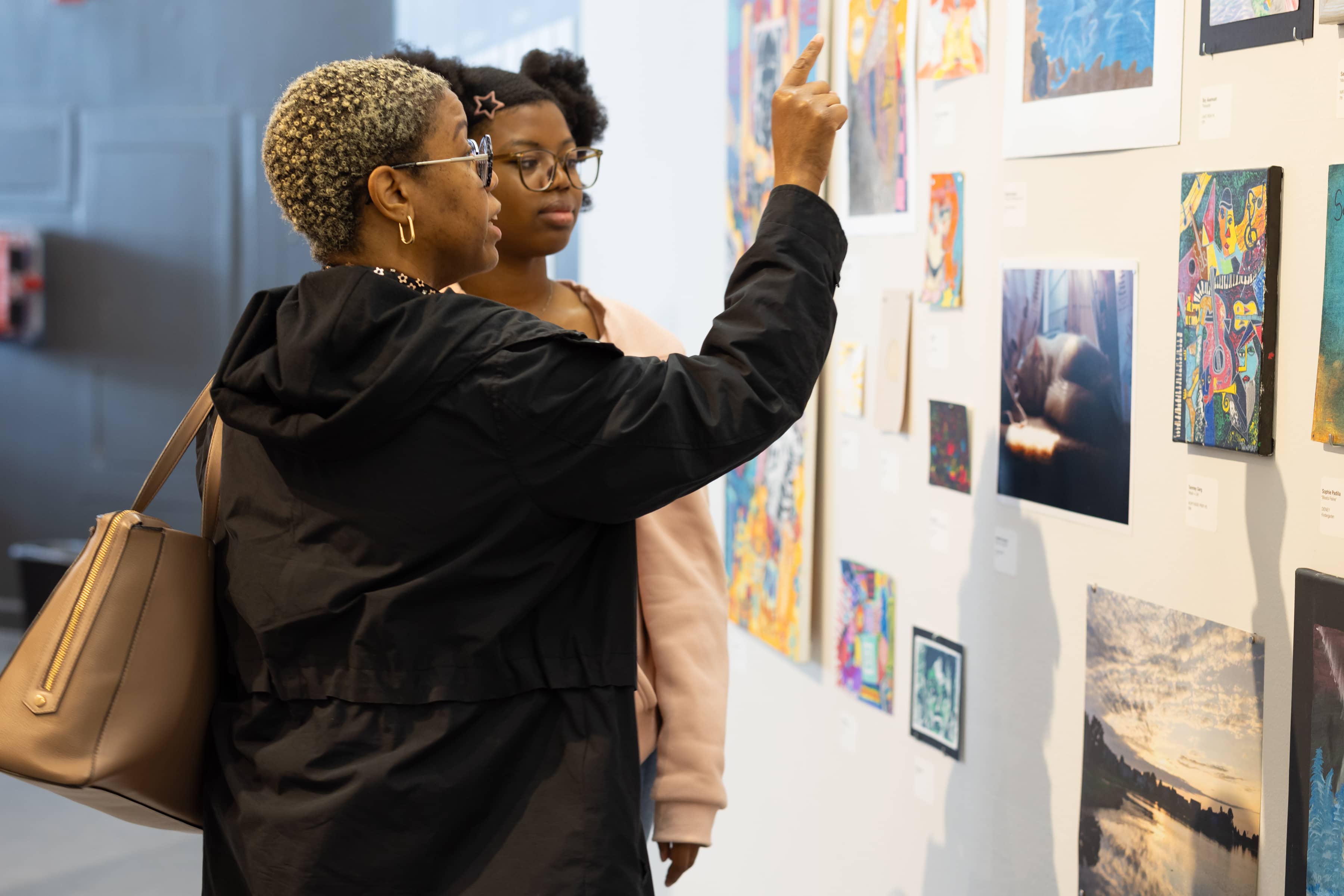 viewing artwork